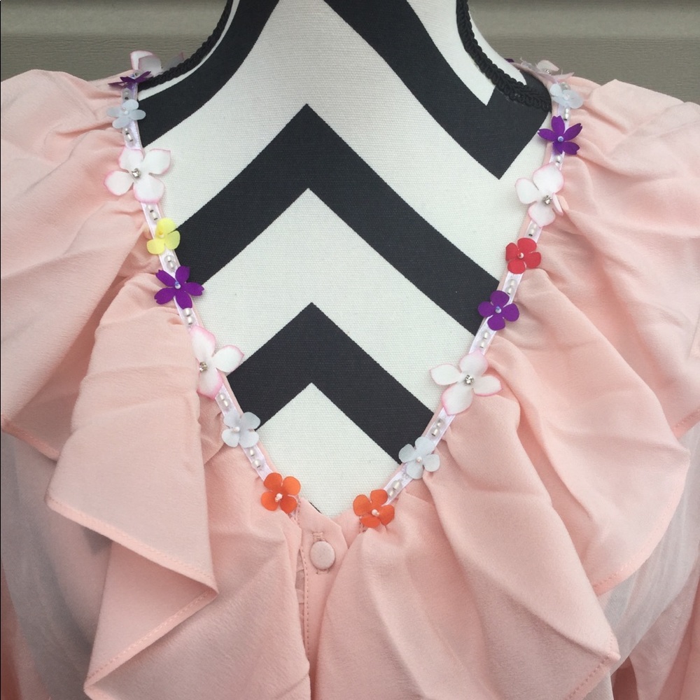 New Anthropologie Paul & Joe Daisy Chain Silk Top - Picture 6 of 8